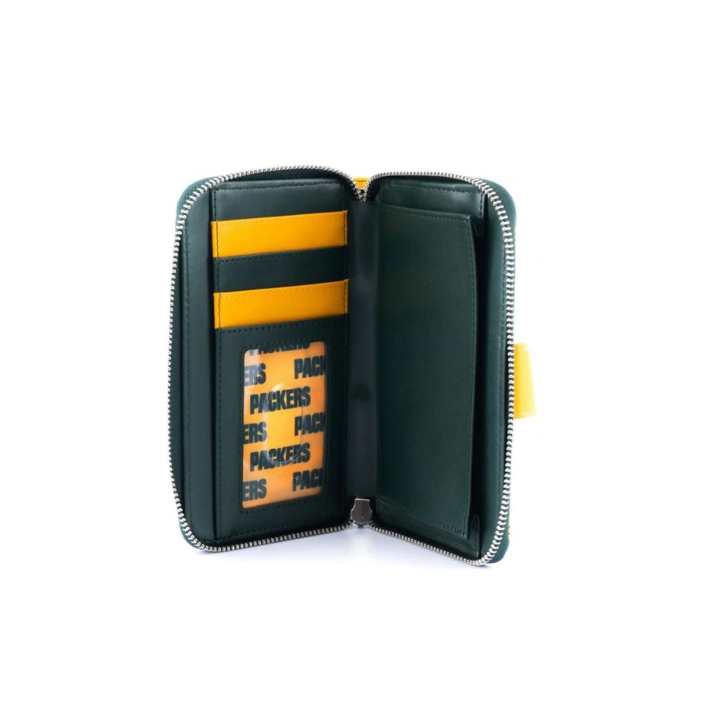 Loungefly NFL Greenbay Packers Logo All Over Print Bifold Wallet