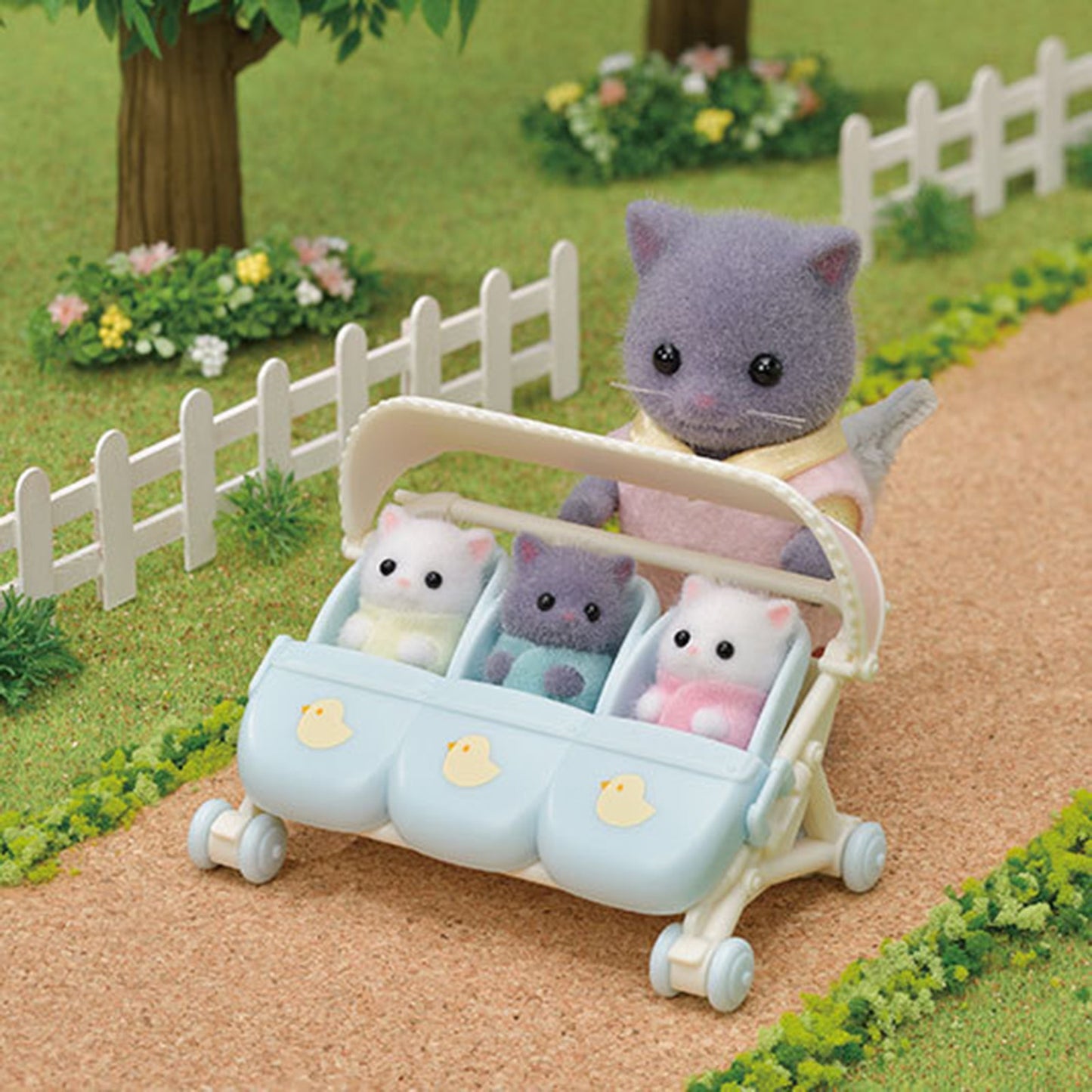 Calico Critters Triplets Stroller Set