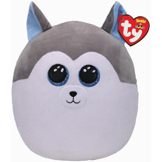 Ty Squish A Boo Slush Husky Gray 10 Inch Plush Figure