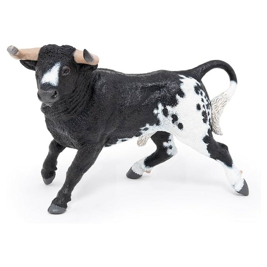 Papo Black And White Spanish Bull Animal Figure 51184