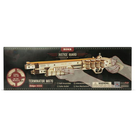 Robotime Rokr Justice Guard Terminator M870 Shotgun Building Set