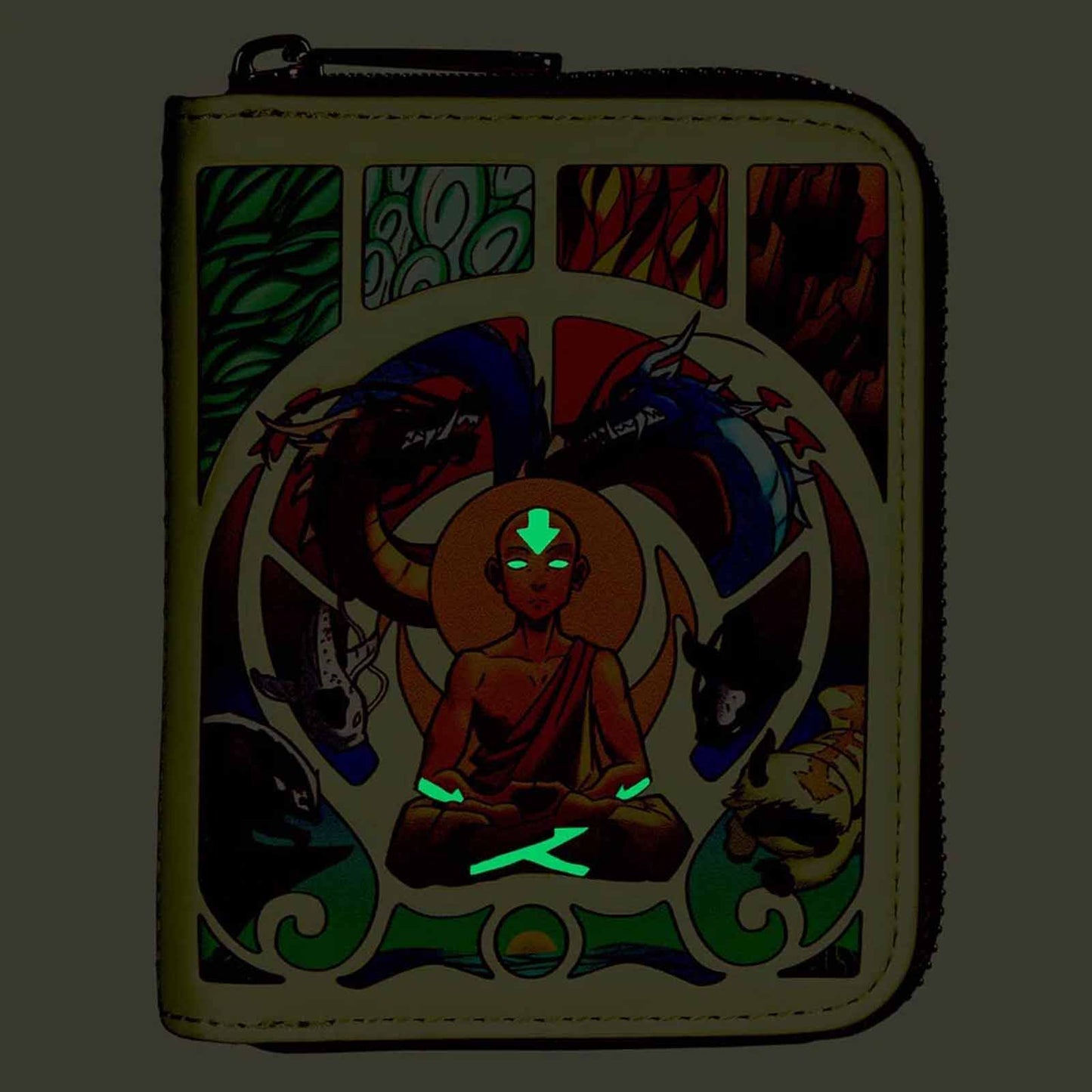 Loungefly Avatar Aang Meditation Zip Around Wallet