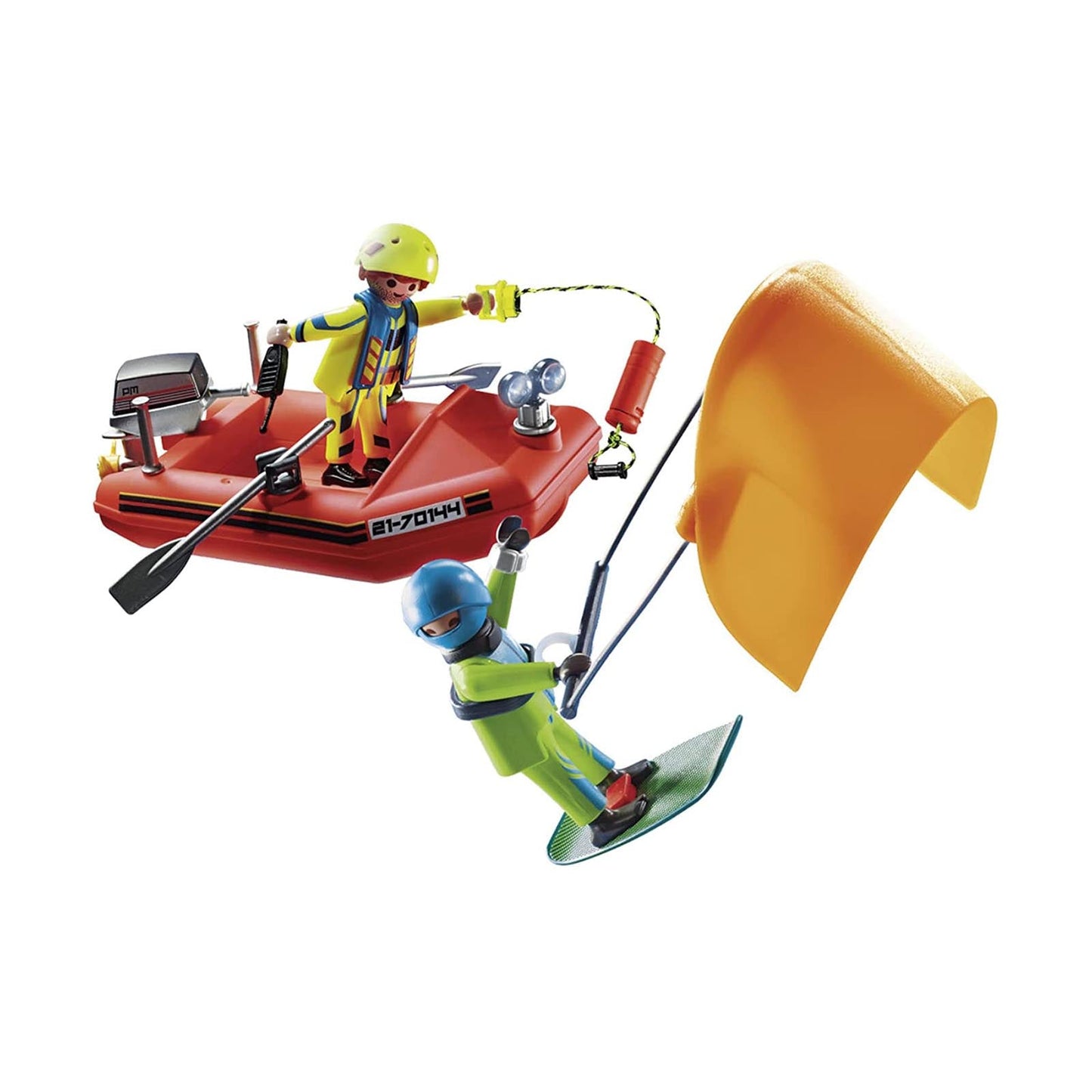 Playmobil City Action Kitesurfer Rescue With Speedboat Building Set 70144