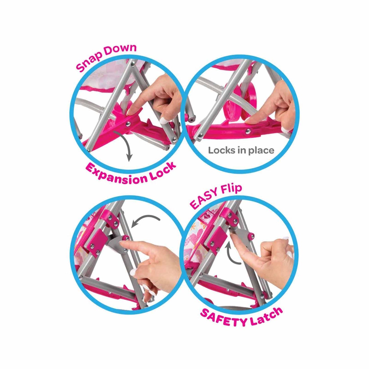 Adora PlayDate Small Umbrella Baby Doll Stroller