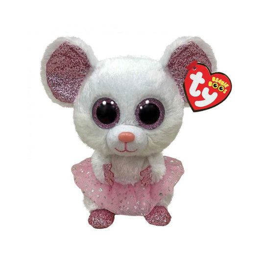 Ty Nina Mouse Ballerina White 7 Inch Plush Figure