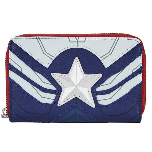 Loungefly Marvel Falcon Captain America Cosplay Zip Around Wallet