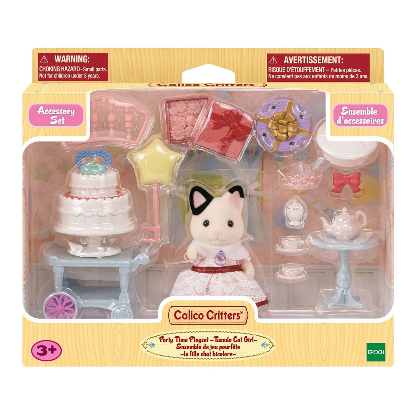 Calico Critters Party Time Lily Tuxedo Cat Figure Accessory Set