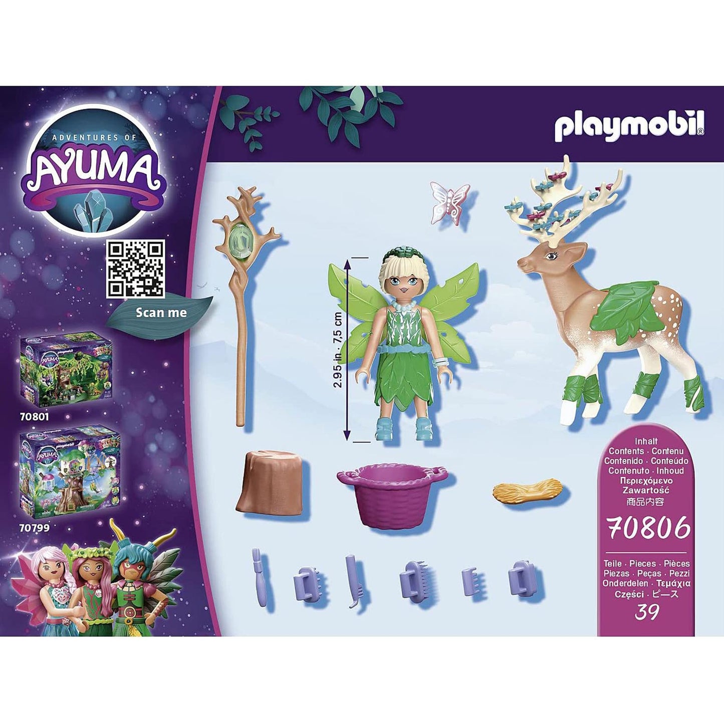 Playmobil Adventures Of Ayuma Forest Fairy With Soul Animal Building Set 70806