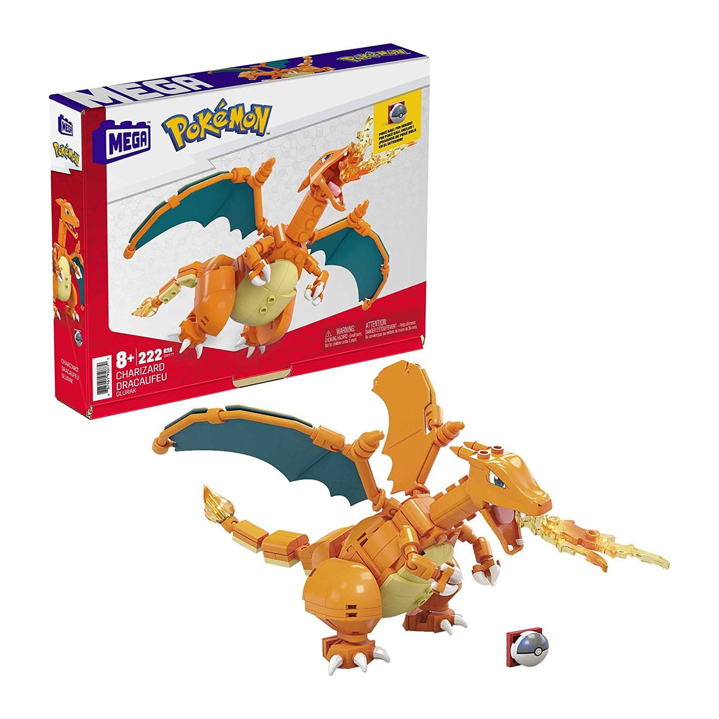 Mega Construx Pokemon Charizard Wonder Builders Building Set