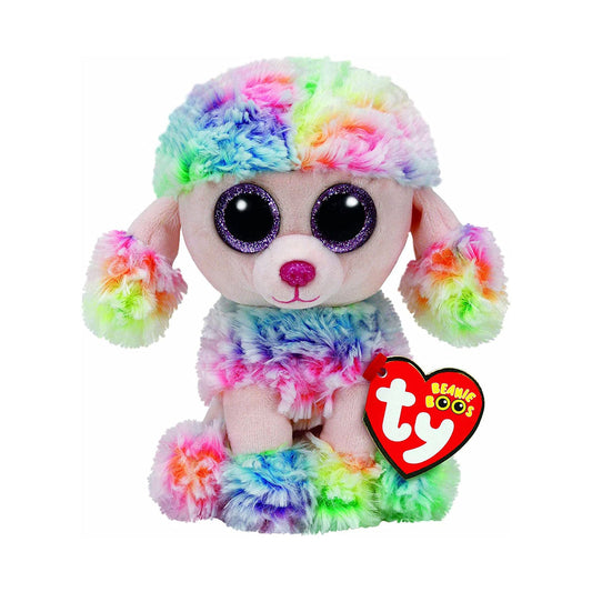 Ty Rainbow Poodle Multicolor 6 Inch Plush Figure