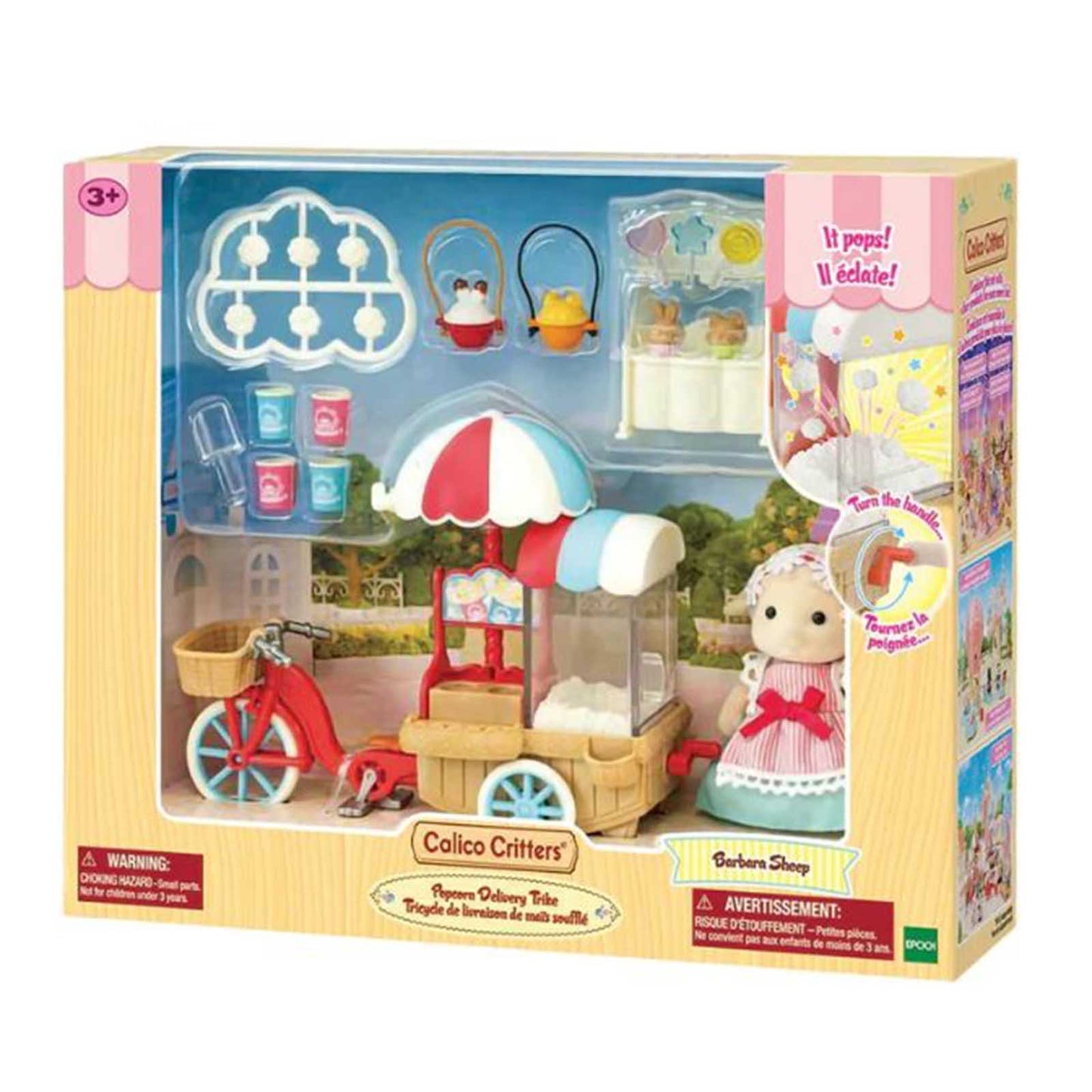 Calico Critters Popcorn Delivery Trike Set