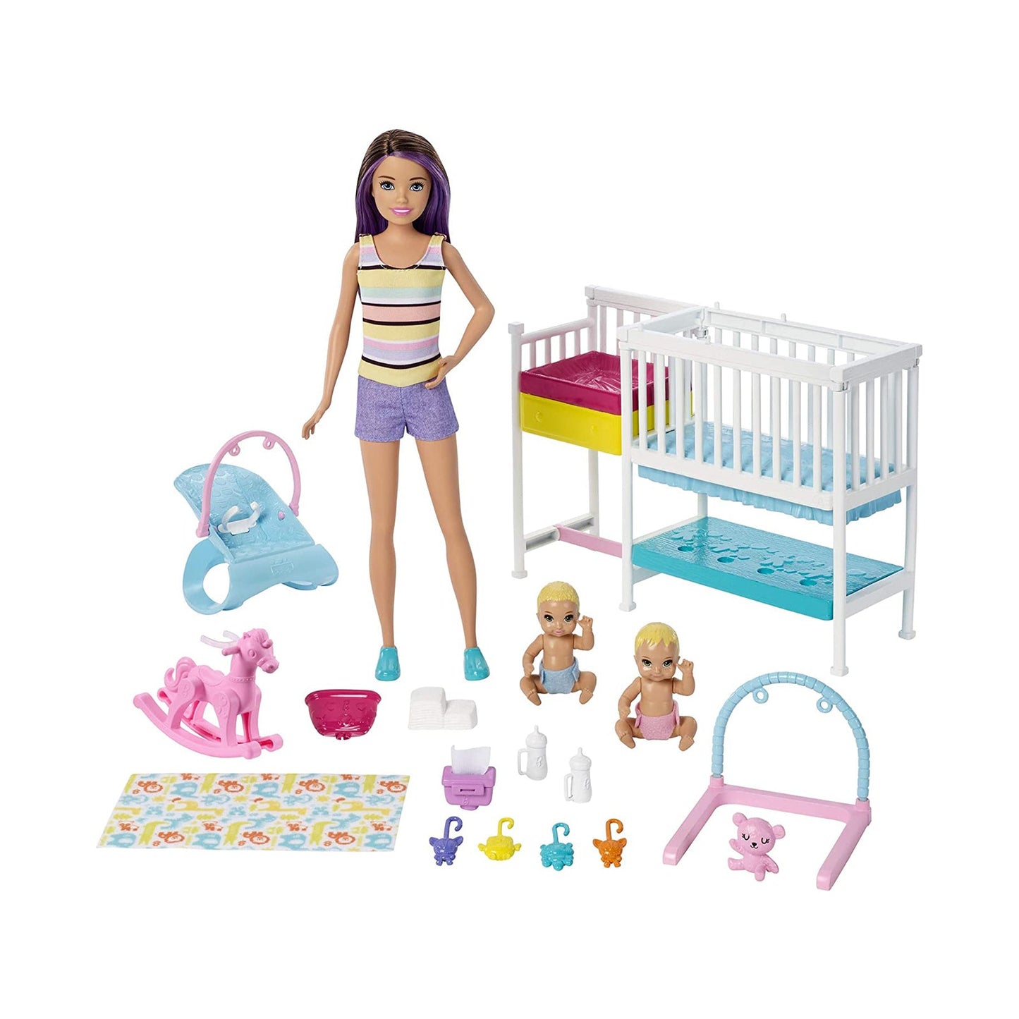 Barbie Skipper Babysitters Inc Nursery Brunette Doll Set