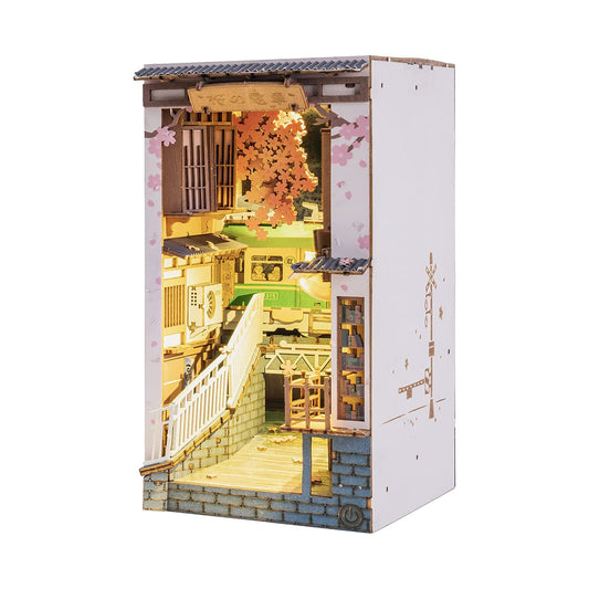 Robotime Rolife Sakura Tram Do It Yourself 3D Creative Bookend Kit