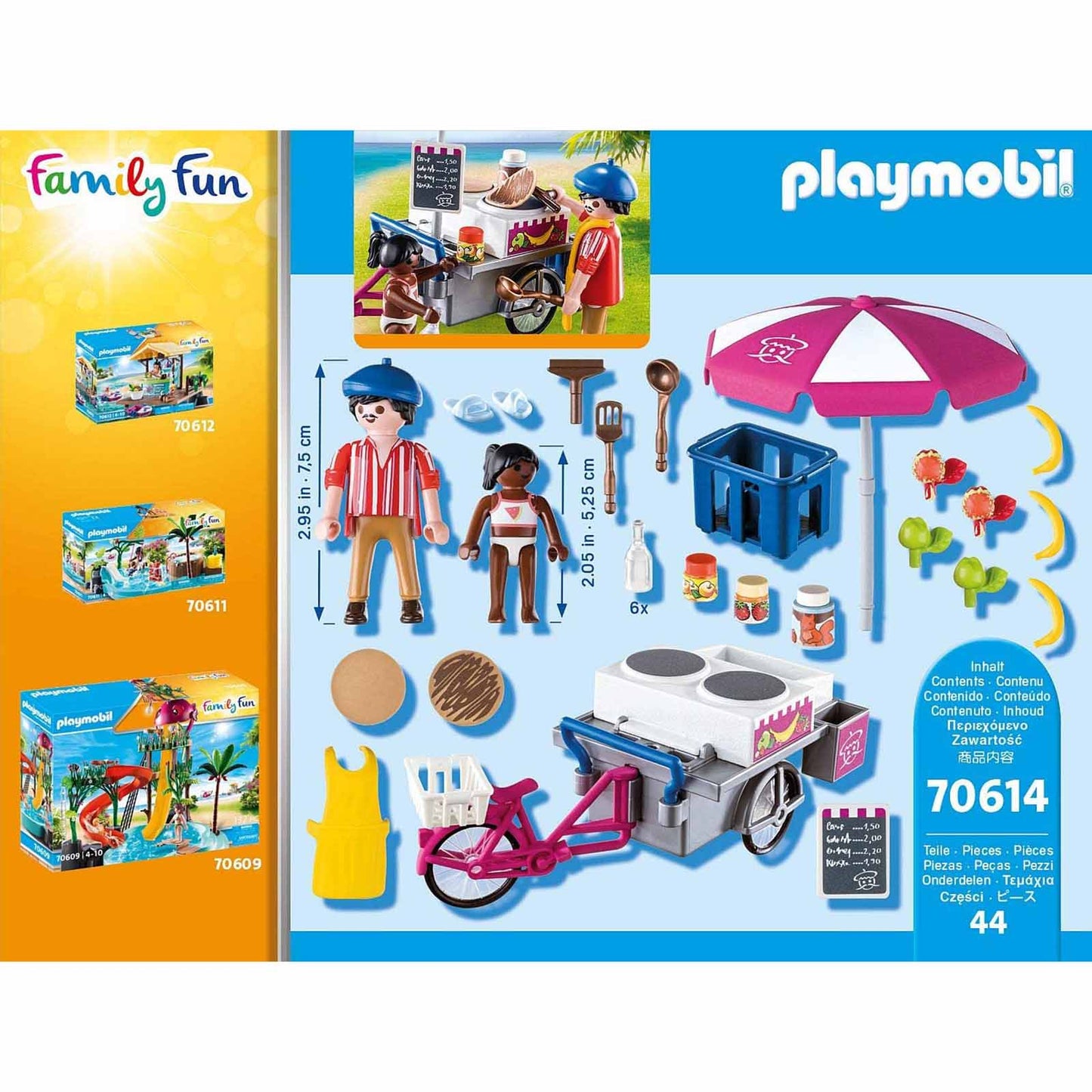 Playmobil Family Fun Crepe Cart Building Set 70614