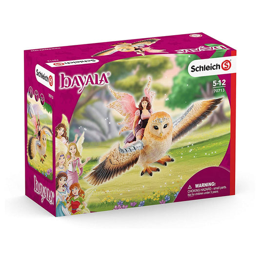 Schleich Bayala Fairy In Flight On Glam-Owl Animal Figure 70713