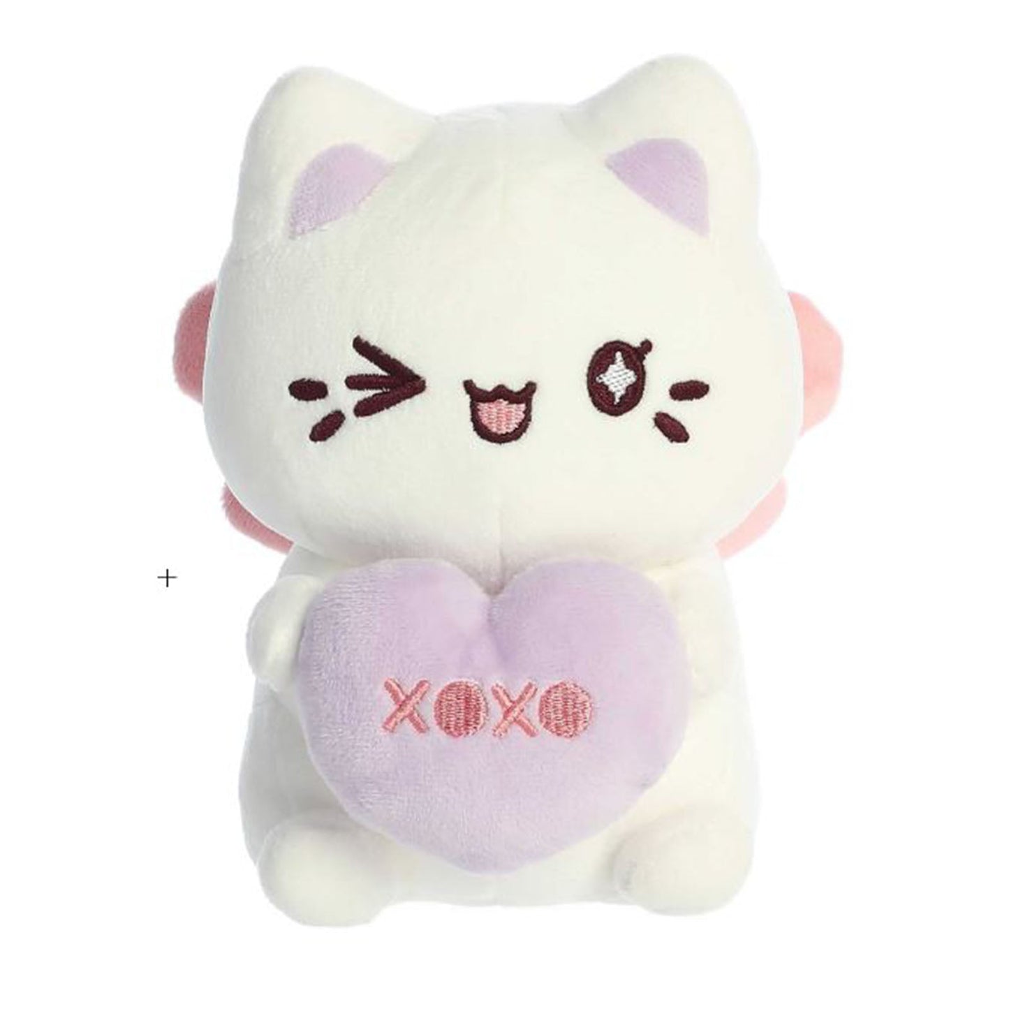 Aurora Candy Heart Sitting Meowchi White 7 Inch Plush Figure