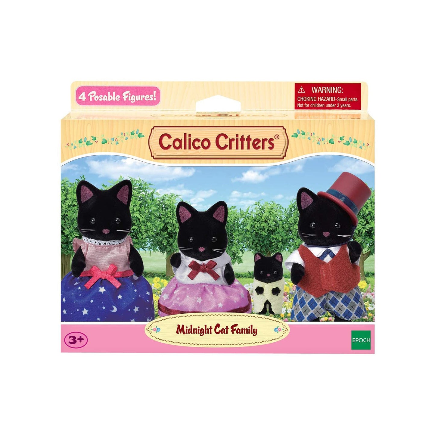 Calico Critters Midnight Cat Family Figure Set