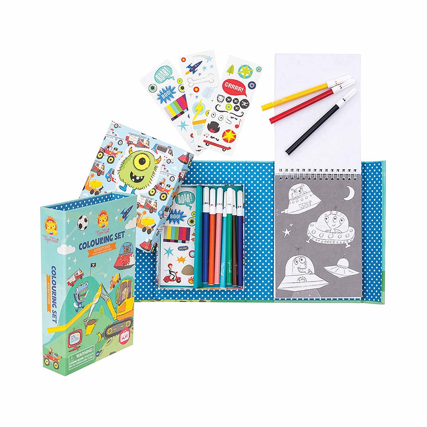 Schylling Tiger Tribe Adventures Colouring Set