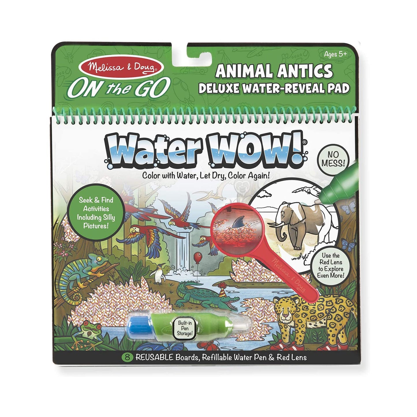 Melissa And Doug Water Wow Animal Antics Deluxe Reusable Activity Pad