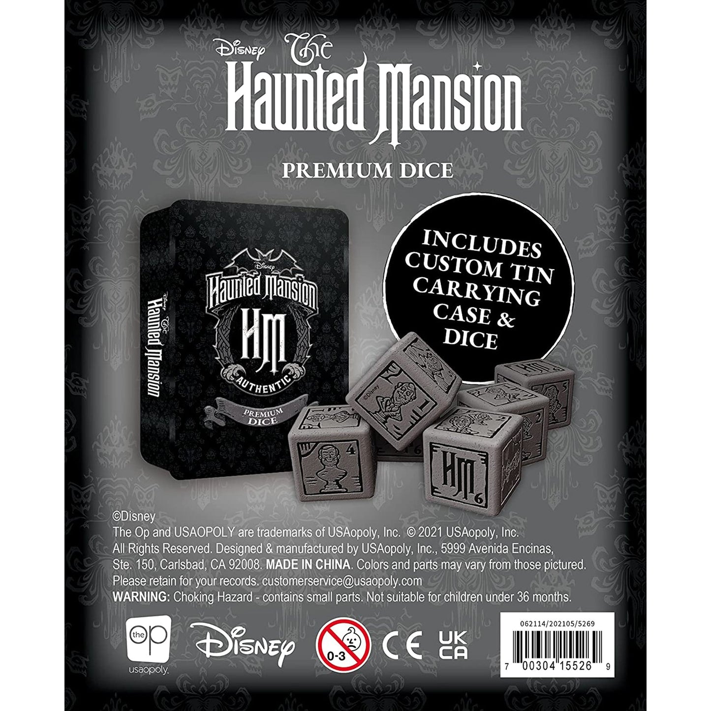 USAopoly Disney Haunted Mansion Premium 6 Piece Dice Set