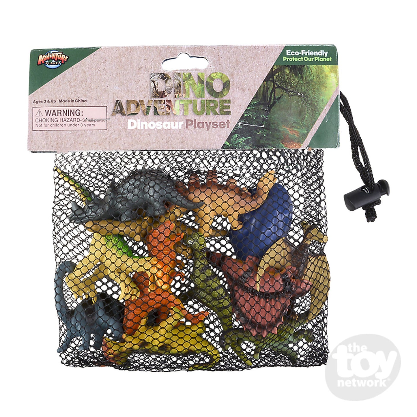 Adventure Planet Dino Adventure Dinosaur Playset Mesh Bag