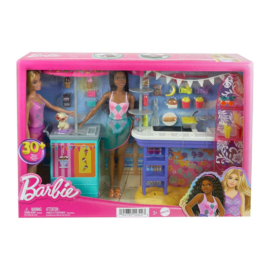 Barbie Beach Boardwalk Ice Cream Snack Doll Set