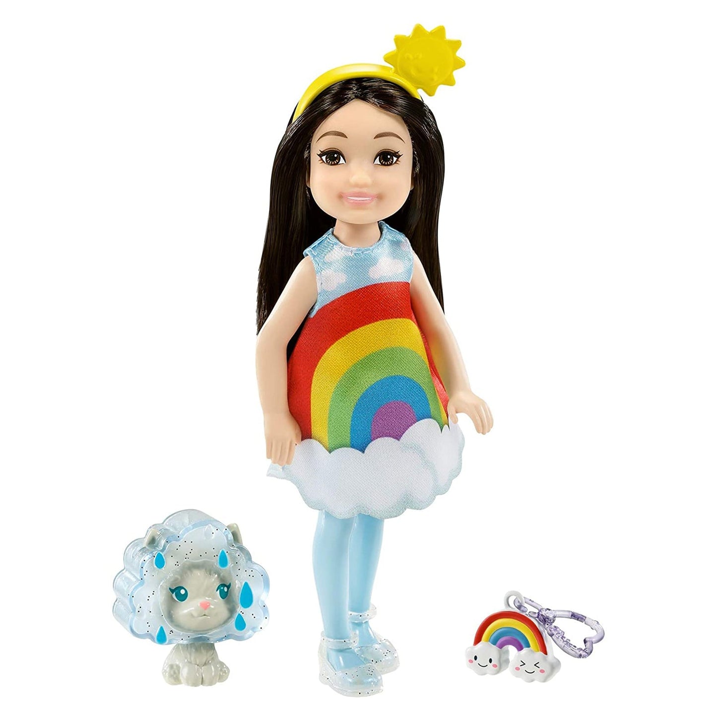 Barbie Chelsea Club With Rainbow Costume And Pet Doll Set