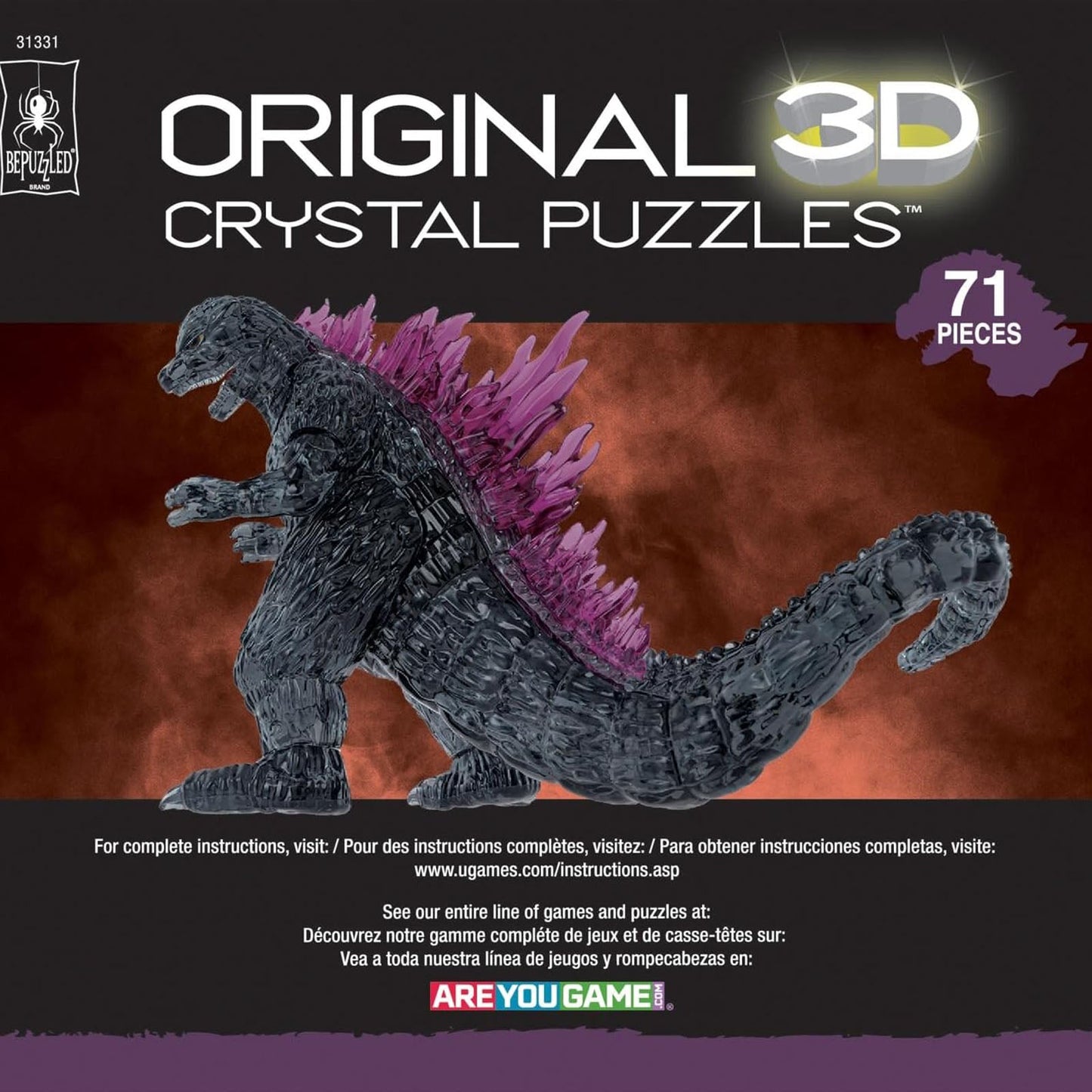 BePuzzled Godzilla Ultra Deluxe 71 Piece 3D Puzzle