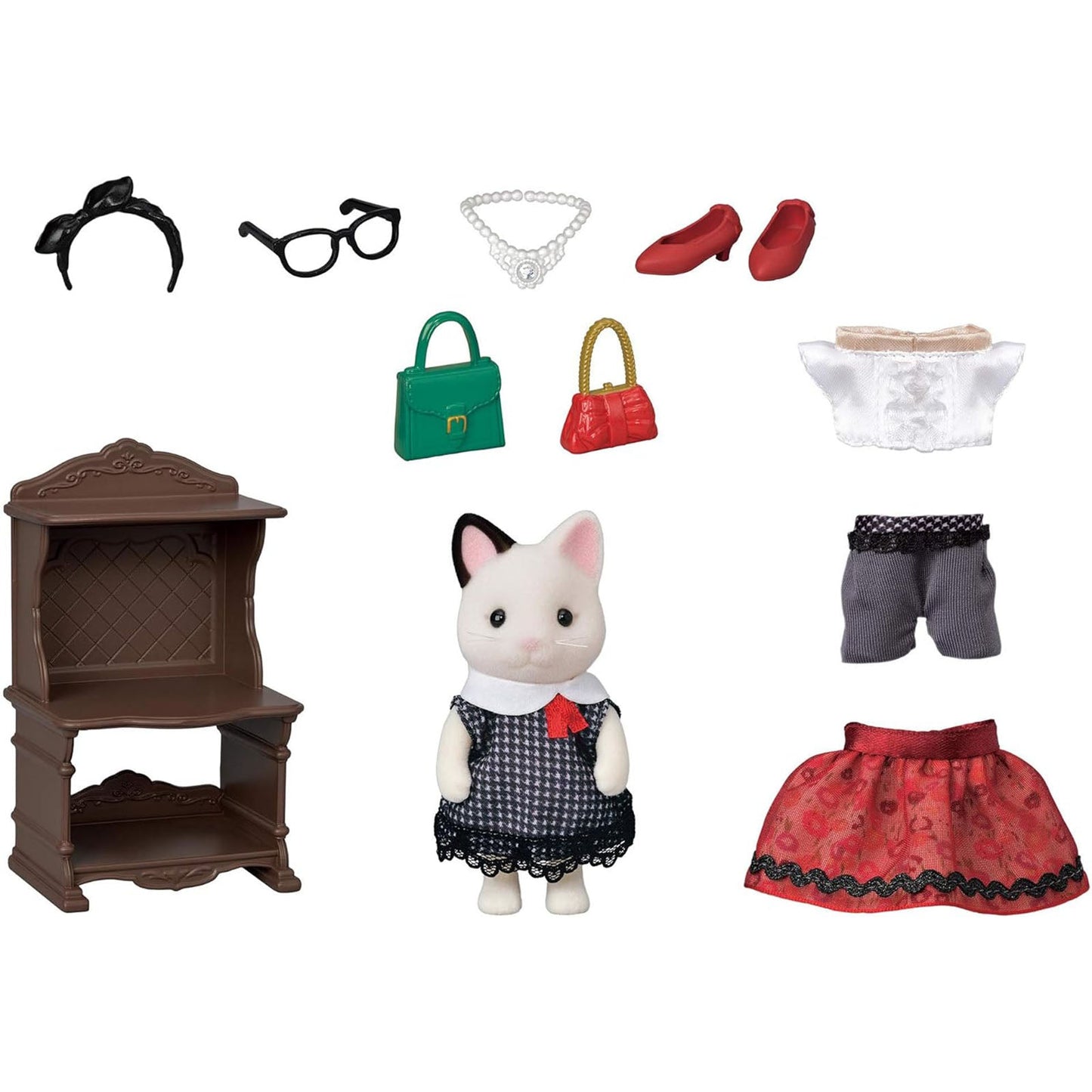 Calico Critters Fashion Tuxedo Cat Play Set