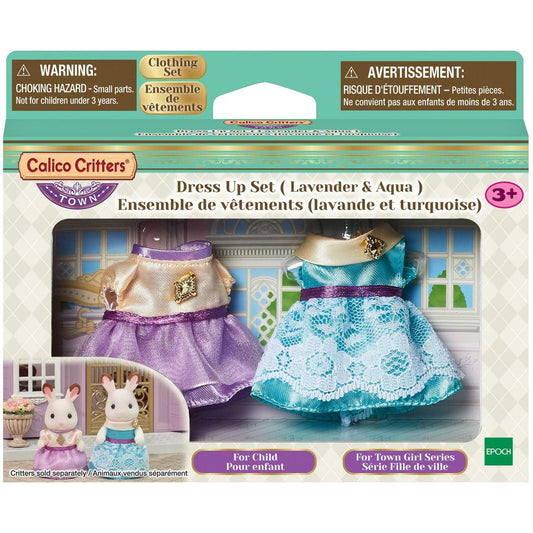 Calico Critters Lavender And Aqua Dress Up Set