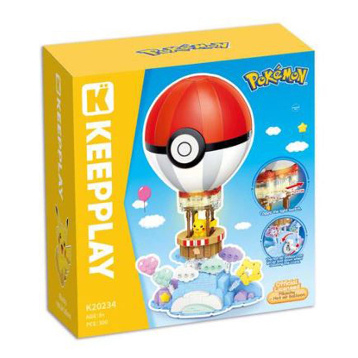 QMAN Keeppley Pokemon Hot Air Balloon Building Block Set