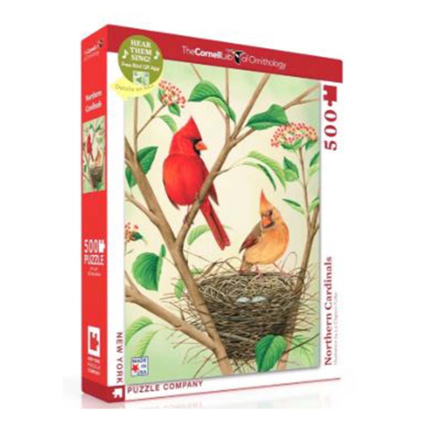 New York Puzzle Northern Cardinals 500 Piece Jigsaw Puzzle