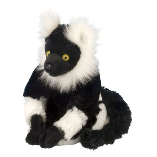 Wild Republic Cuddlekins Black White Ruffed Lemur 11 Inch Plush Figure