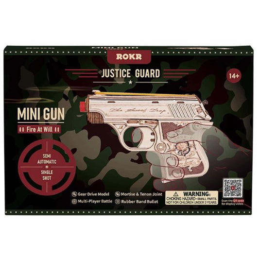 Robotime Rokr Justice Guard Mini Gun Building Set