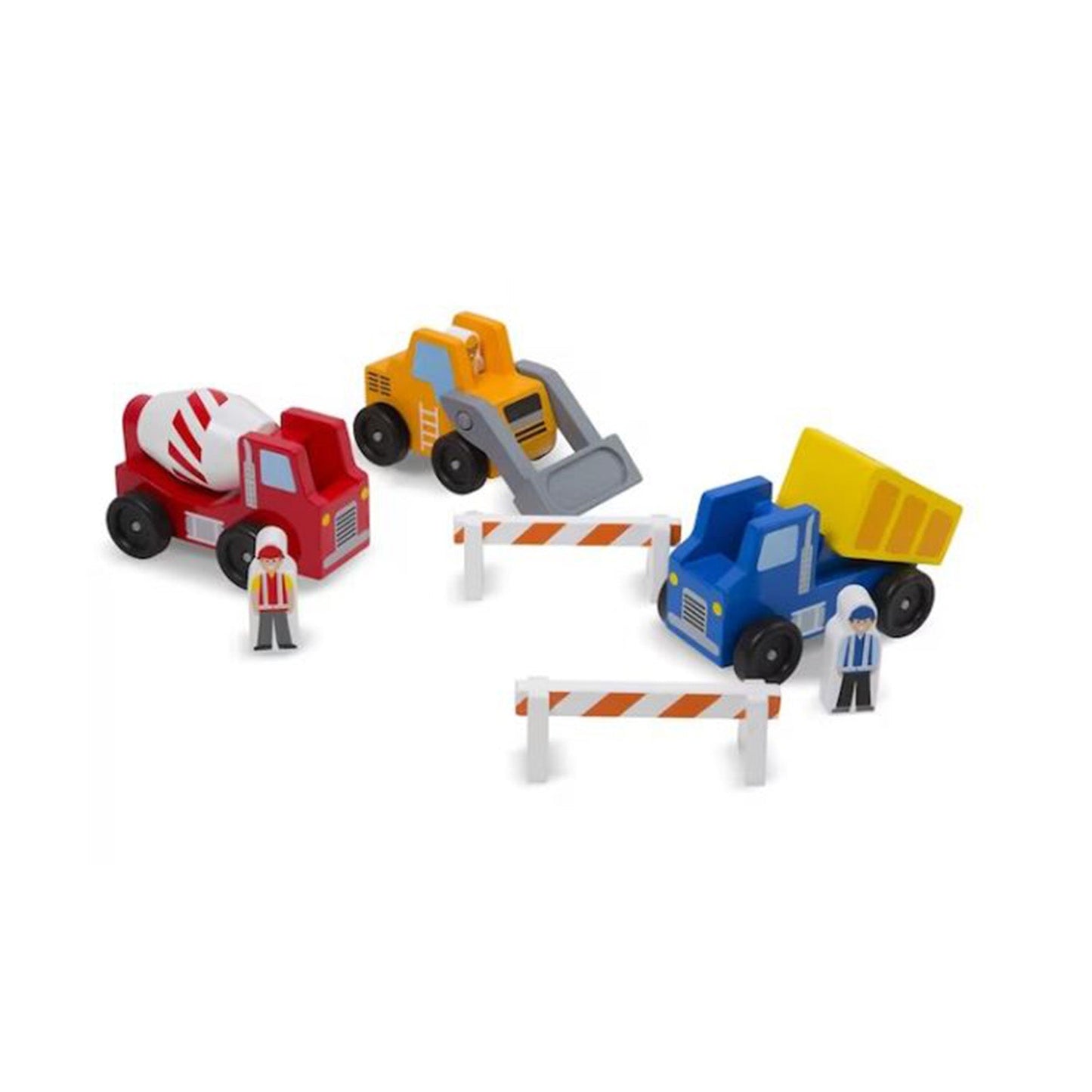 Melissa And Doug Construction Vehicle Wooden Set