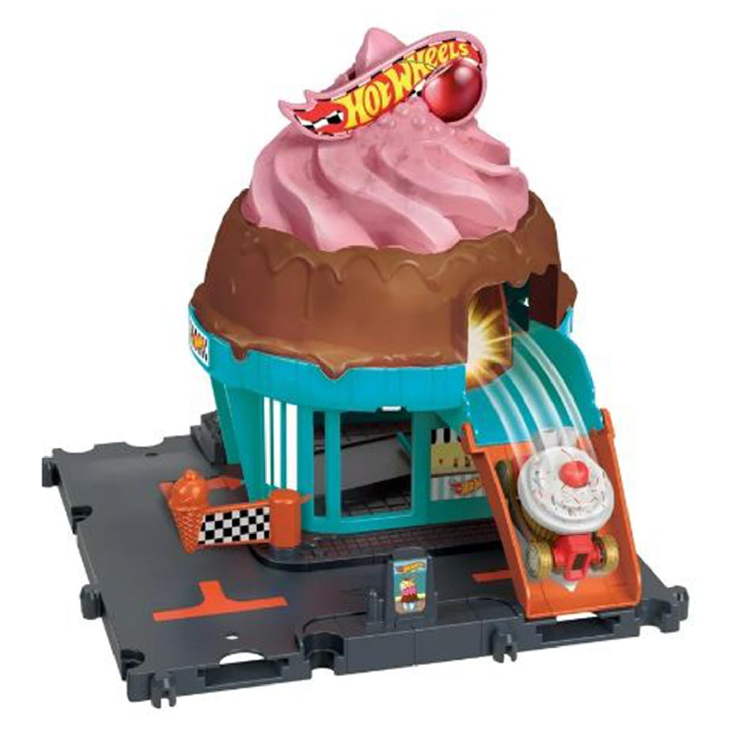 Mattel Hot Wheels City Downtown Ice Cream Swirl Set