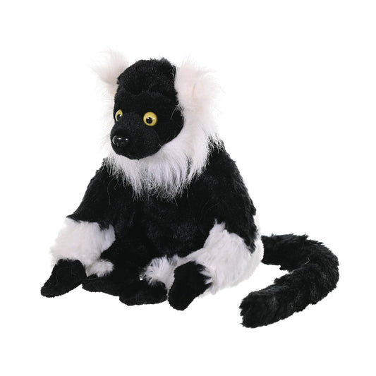 Wild Republic Cuddlekins Mini Black White Ruffed Lemur 10 Inch Plush Figure