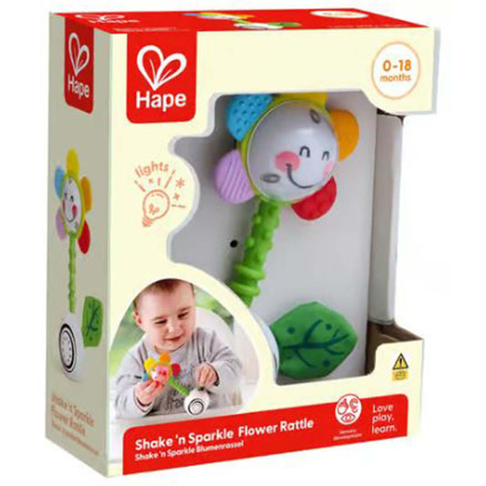 Hape Shake And Sparkle Flower Rattle