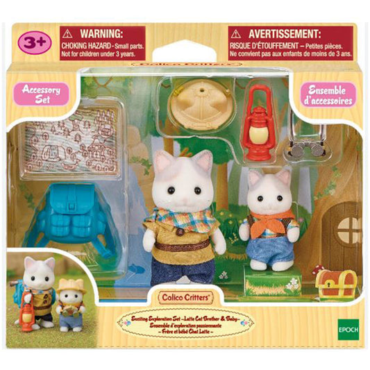 Calico Critters Exciting Exploration Latte Cat Brother And Baby Set CC2179