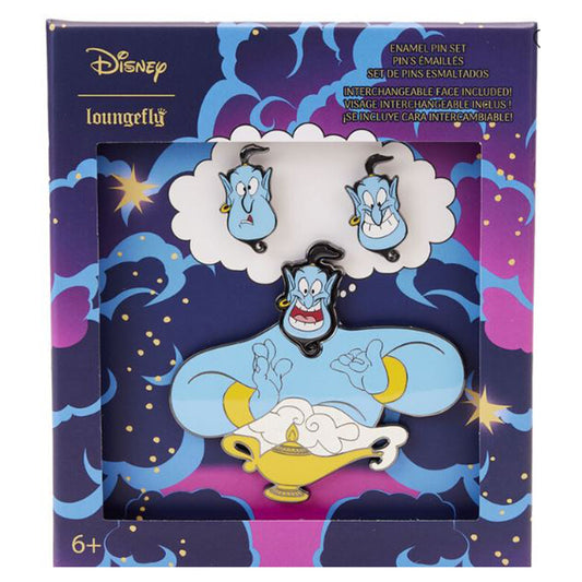 Loungefly Disney Aladdin Genie Mixed Emotions Pin Set