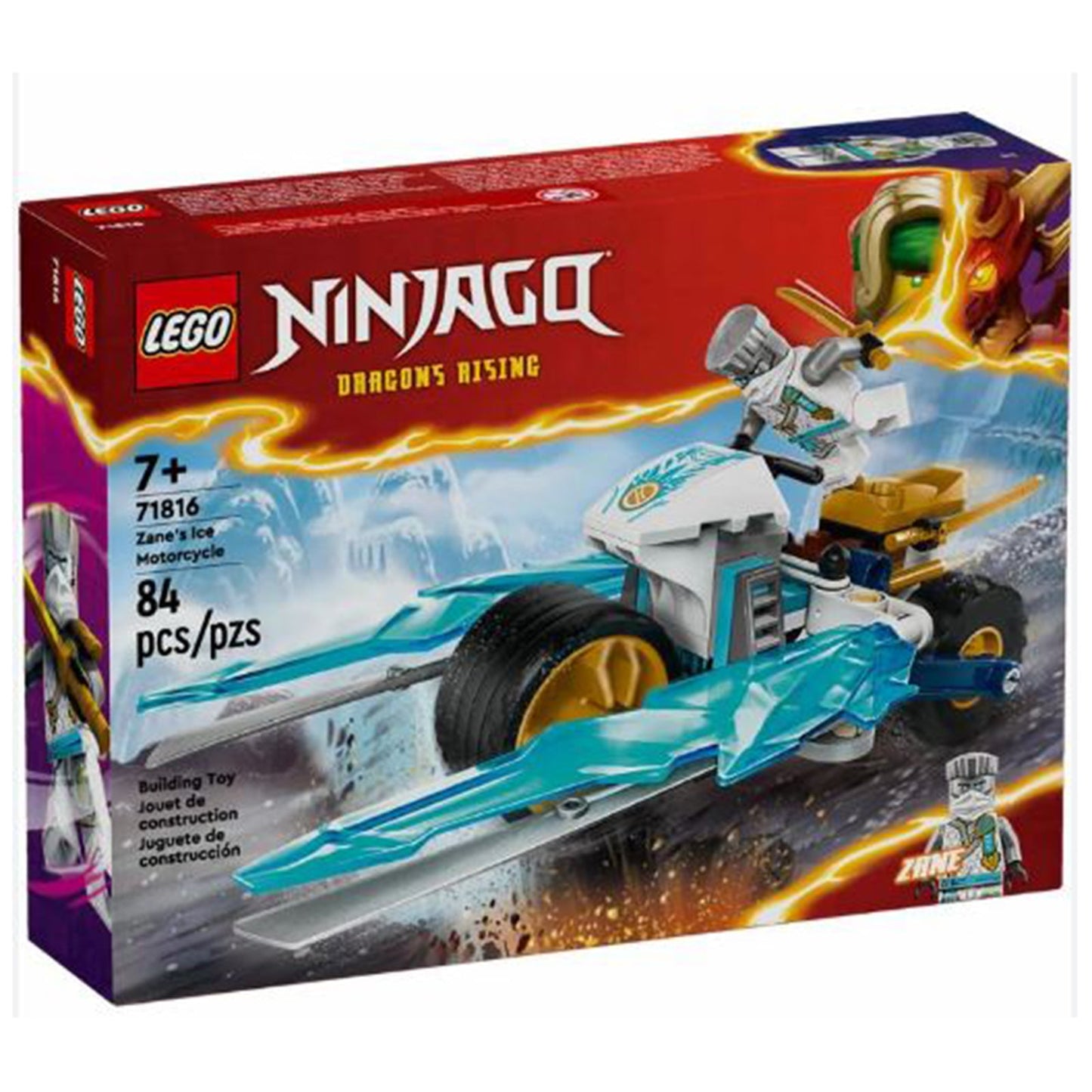 LEGO® Ninjago Dragon's Rising Zane's Ice Motorcycle Building Set 71816