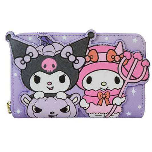 Loungefly Sanrio Kuromi Pumpkin Zip Around Wallet