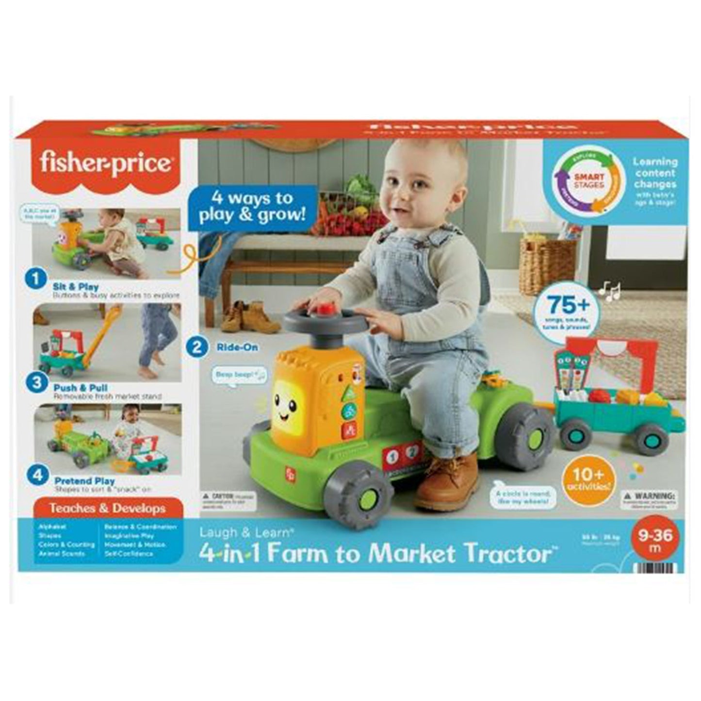 Fisher Price Laugh And Learn 4 In 1 Farm To Market Tractor Playset