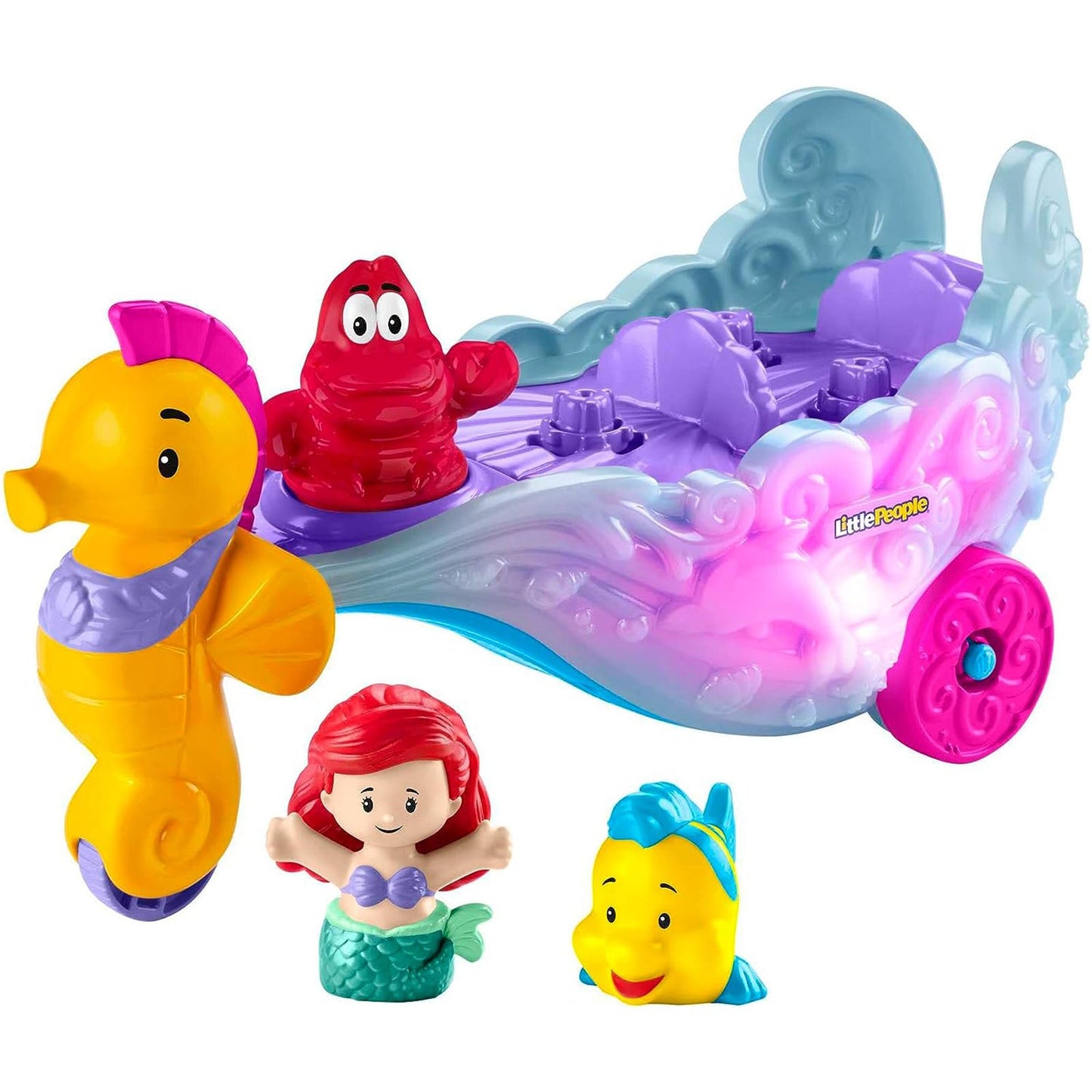 Fisher Price Little People Disney Princess Ariel's Light-Up Sea Carriage