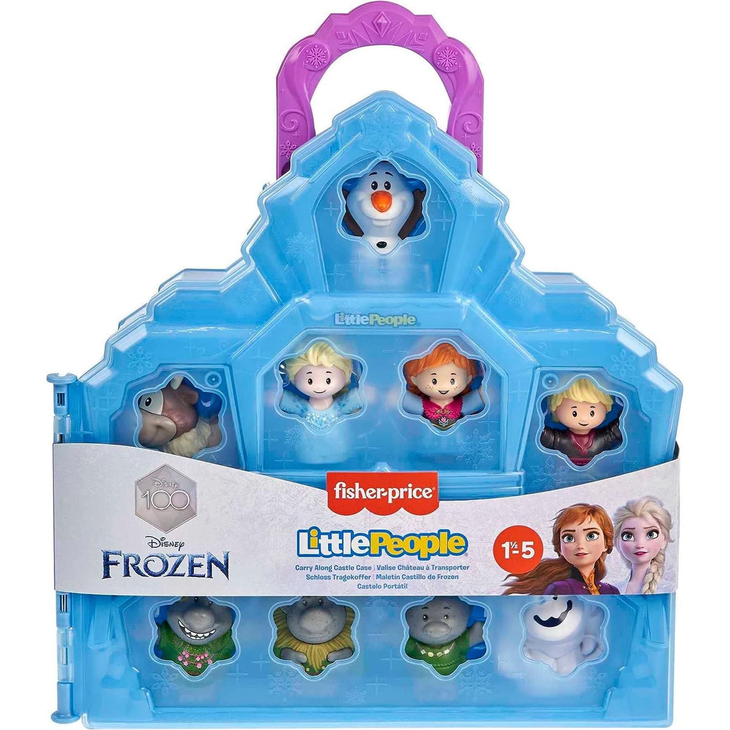 Fisher Price Little People Frozen Carry Along Castle Case Set