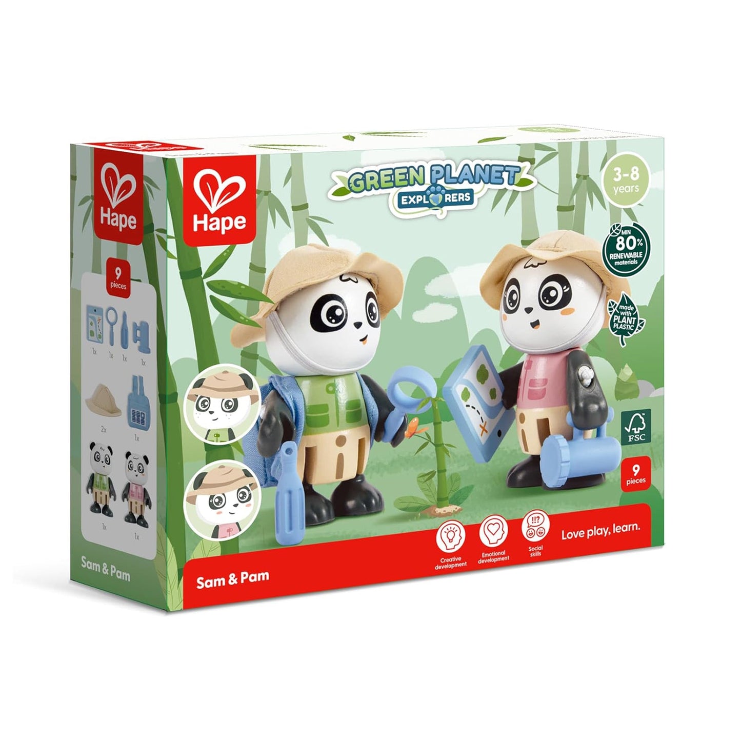 Hape Green Planet Explorers Sam And Pam Set