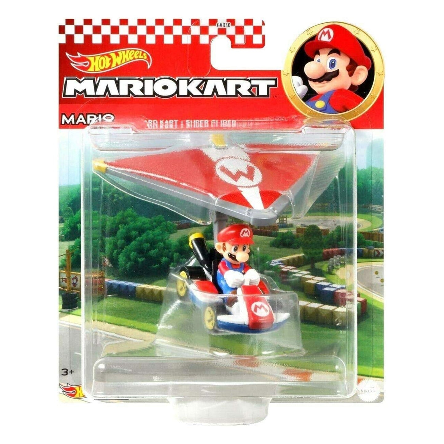 Hot Wheels Mario Kart Stardard Kart Super Glider Car