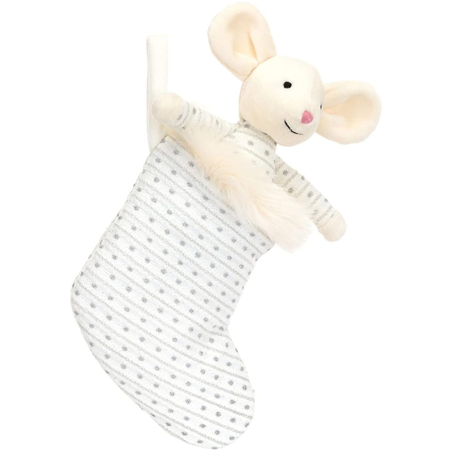 Jellycat Shimmer Stocking Mouse 8 Inch Plush Figure