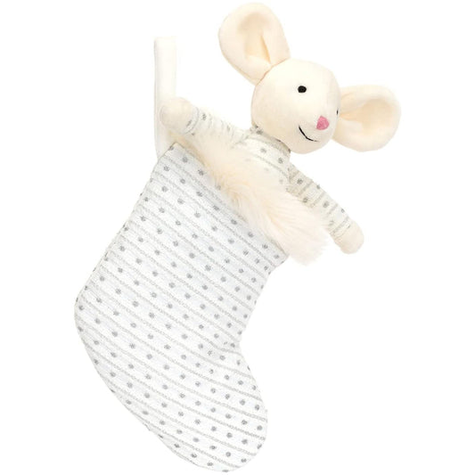 Jellycat Shimmer Stocking Mouse 8 Inch Plush Figure