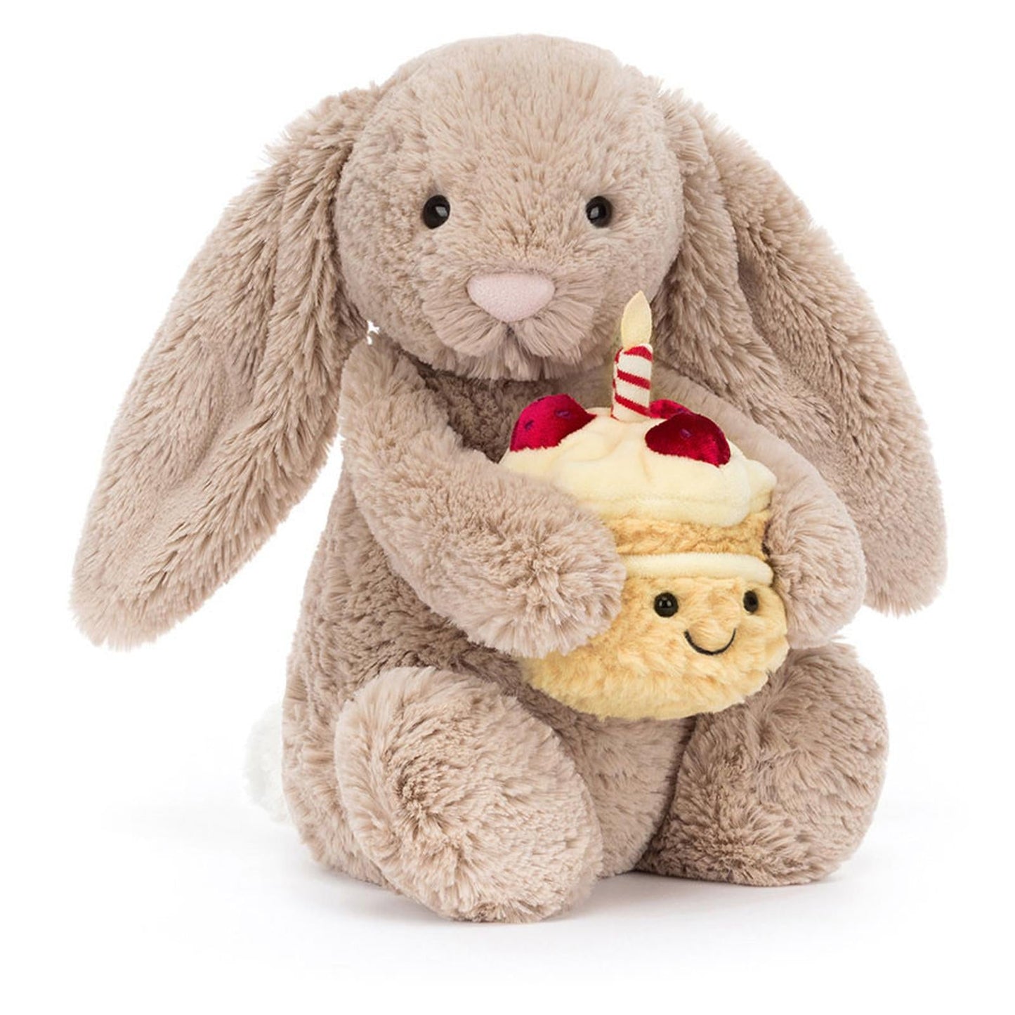 Jellycat Bashful Beige Bunny Birthday 10 Inch Plush Figure